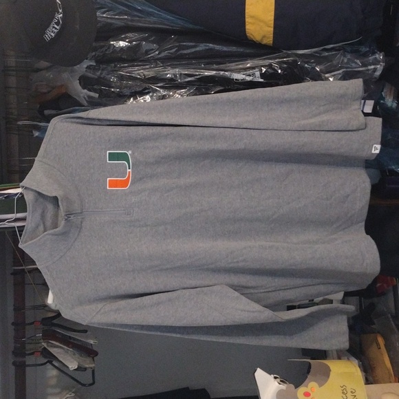 Miami Hurricanes Fanatics Vintage Fleece Quarter-Zip Jacket - Picture 4 of 9